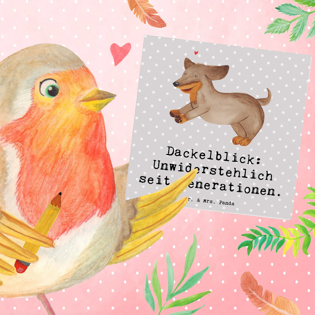 Deluxe Card Dackelblick: Unwiderstehlich seit Generationen. Karte, Hochwertige Klappkarte, Grußkarte, Einladungskarte, Geburtstagskarte, Hochzeitskarte, Glückwunschkarte, Hochwertige Grußkarte, Klappkarte, Hund, Hunderasse, Rassehund, Hundebesitzer, Geschenk, Tierfreund, Schenken, Welpe