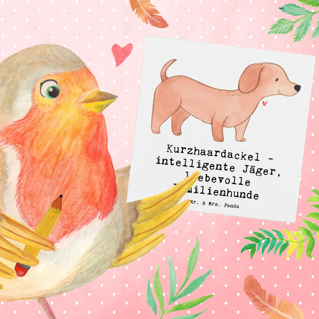 Deluxe Card Kurzhaardackel - intelligente Jäger, liebevolle Familienhunde Karte, Hochwertige Grußkarte, Geburtstagskarte, Einladungskarte, Hochwertige Klappkarte, Hochzeitskarte, Grußkarte, Glückwunschkarte, Klappkarte, Hund, Hunderasse, Rassehund, Hundebesitzer, Geschenk, Tierfreund, Schenken, Welpe