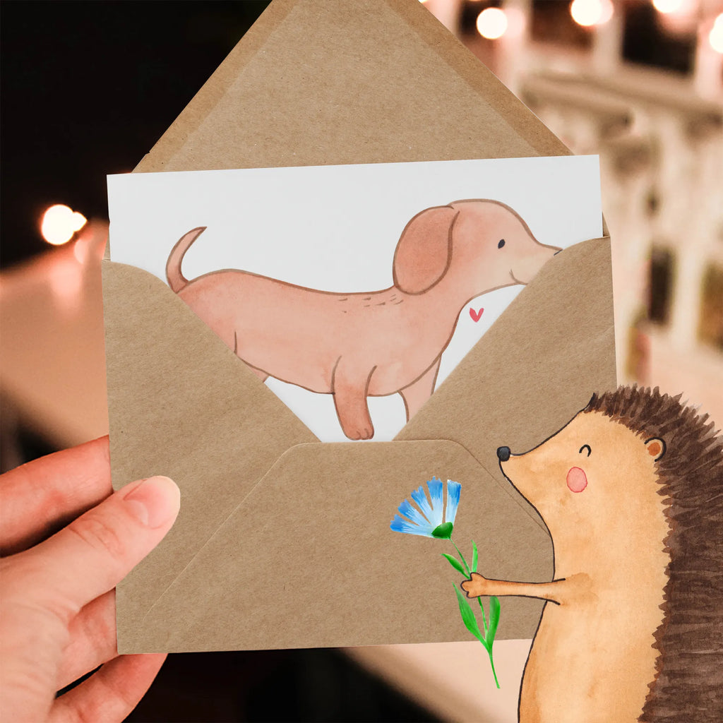 Deluxe Karte Mutiger Dackel Klappkarte, Hochzeitskarte, Grußkarte, Karte, Hochwertige Grußkarte, Geburtstagskarte, Glückwunschkarte, Hochwertige Klappkarte, Einladungskarte, Hund, Hunderasse, Rassehund, Hundebesitzer, Geschenk, Tierfreund, Schenken, Welpe