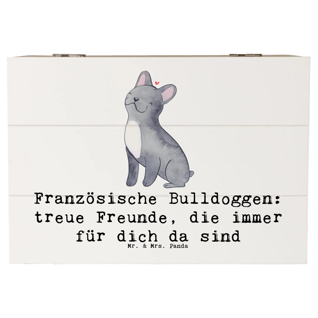 Holzkiste Französische Bulldogge Freund Truhe, Kiste, Erinnerungskiste, Geschenkbox, Schatzkiste, Erinnerungsbox, Dekokiste, Geschenkdose, XXL, Aufbewahrungsbox, Holzkiste, Schatulle, Hund, Hunderasse, Rassehund, Hundebesitzer, Geschenk, Tierfreund, Schenken, Welpe