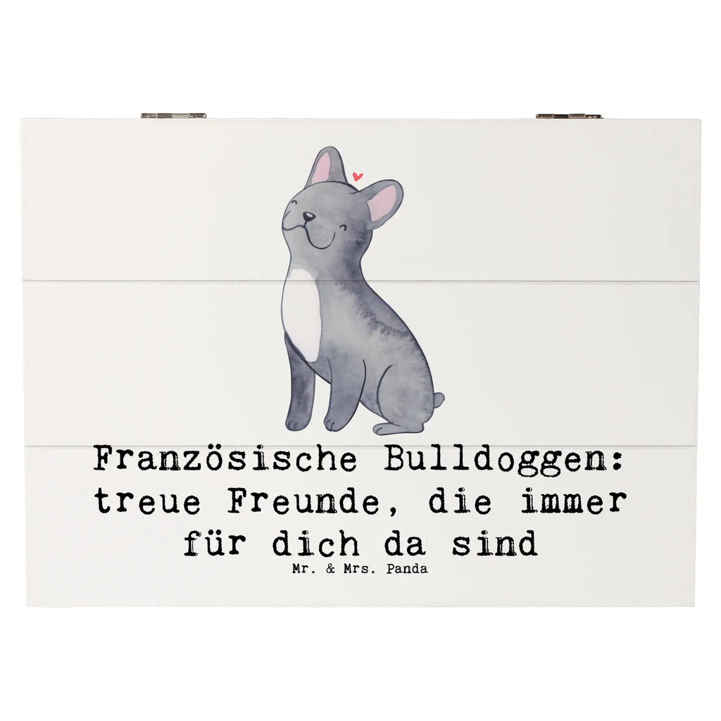 Holzkiste Französische Bulldogge Freund Truhe, Kiste, Erinnerungskiste, Geschenkbox, Schatzkiste, Erinnerungsbox, Dekokiste, Geschenkdose, XXL, Aufbewahrungsbox, Holzkiste, Schatulle, Hund, Hunderasse, Rassehund, Hundebesitzer, Geschenk, Tierfreund, Schenken, Welpe