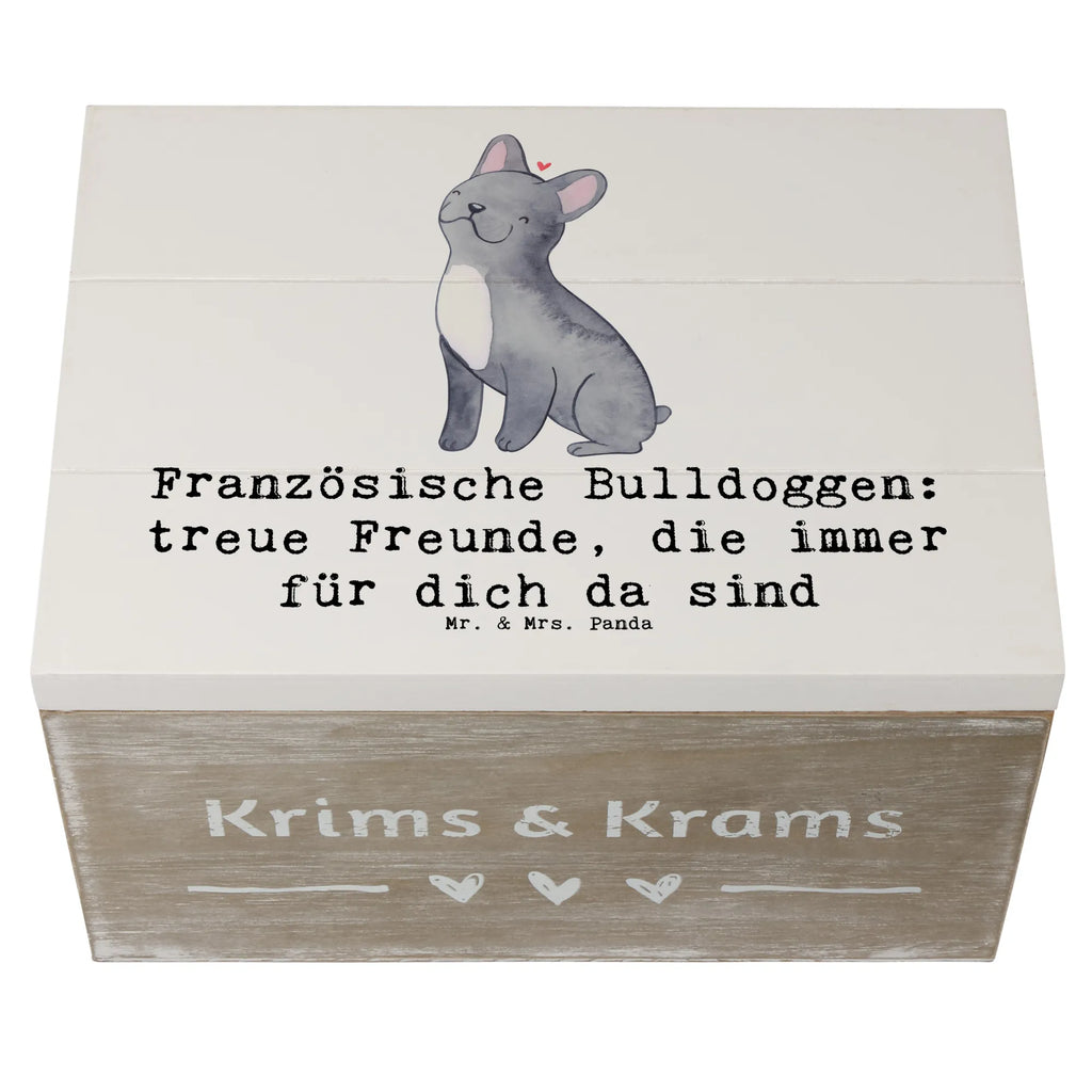 Holzkiste Französische Bulldogge Freund Truhe, Kiste, Erinnerungskiste, Geschenkbox, Schatzkiste, Erinnerungsbox, Dekokiste, Geschenkdose, XXL, Aufbewahrungsbox, Holzkiste, Schatulle, Hund, Hunderasse, Rassehund, Hundebesitzer, Geschenk, Tierfreund, Schenken, Welpe