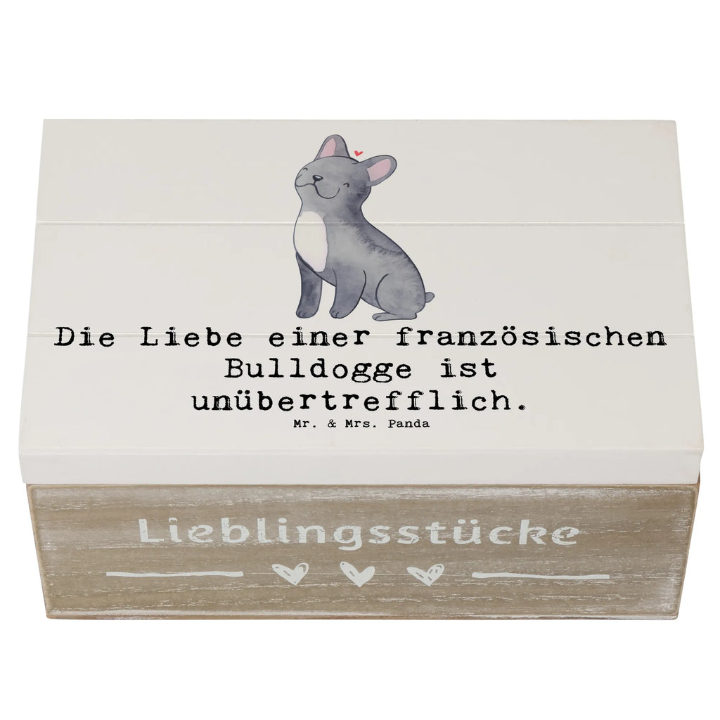 Holzkiste Französische Bulldogge Liebe Holzkiste, Erinnerungsbox, XXL, Geschenkbox, Schatulle, Truhe, Erinnerungskiste, Kiste, Geschenkdose, Dekokiste, Schatzkiste, Aufbewahrungsbox, Hund, Hunderasse, Rassehund, Hundebesitzer, Geschenk, Tierfreund, Schenken, Welpe