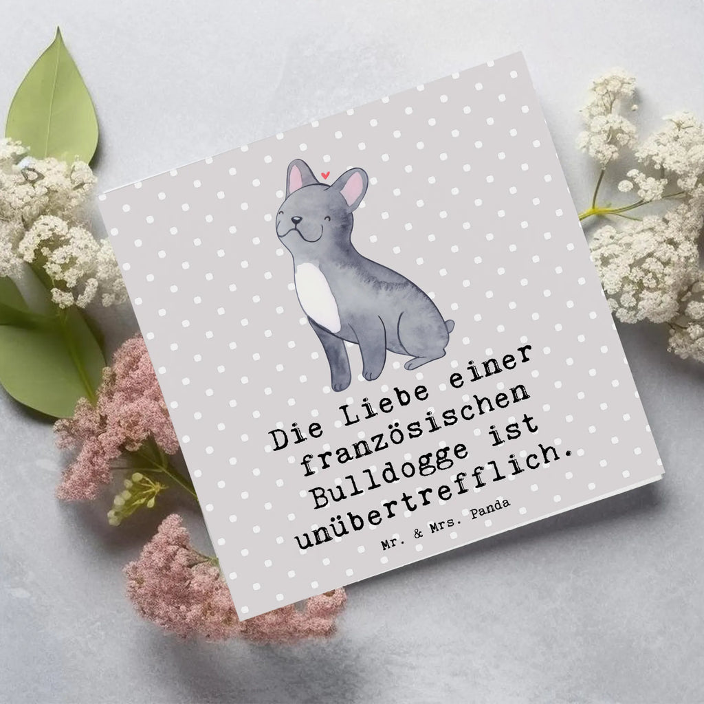 Deluxe Karte Französische Bulldogge Liebe Karte, Hochzeitskarte, Glückwunschkarte, Klappkarte, Grußkarte, Einladungskarte, Hochwertige Klappkarte, Hochwertige Grußkarte, Geburtstagskarte, Hund, Hunderasse, Rassehund, Hundebesitzer, Geschenk, Tierfreund, Schenken, Welpe
