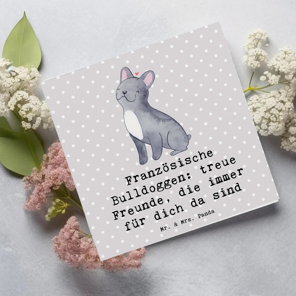 Deluxe Card Französische Bulldoggen: treue Freunde, die immer für dich da sind Hochwertige Klappkarte, Karte, Hochwertige Grußkarte, Glückwunschkarte, Hochzeitskarte, Einladungskarte, Grußkarte, Geburtstagskarte, Klappkarte, Hund, Hunderasse, Rassehund, Hundebesitzer, Geschenk, Tierfreund, Schenken, Welpe