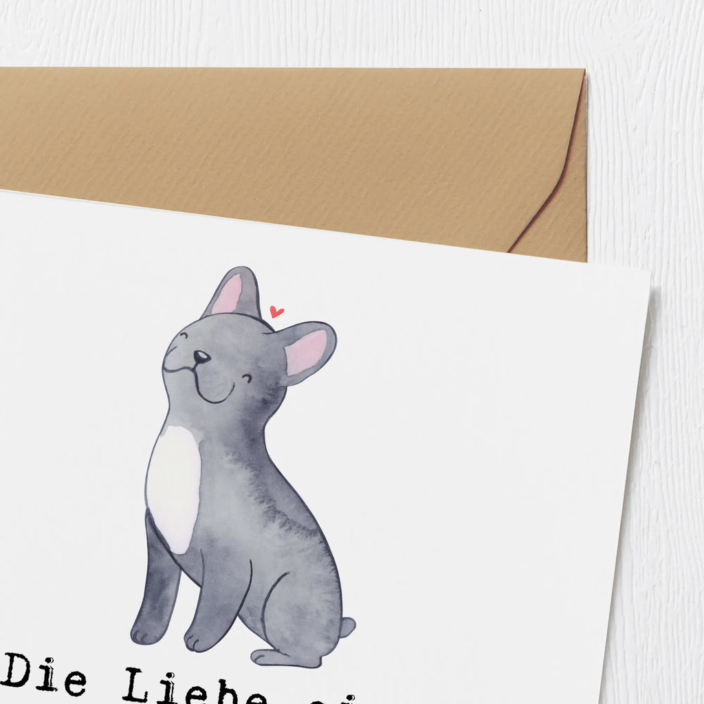 Deluxe Karte Französische Bulldogge Liebe Karte, Hochzeitskarte, Glückwunschkarte, Klappkarte, Grußkarte, Einladungskarte, Hochwertige Klappkarte, Hochwertige Grußkarte, Geburtstagskarte, Hund, Hunderasse, Rassehund, Hundebesitzer, Geschenk, Tierfreund, Schenken, Welpe