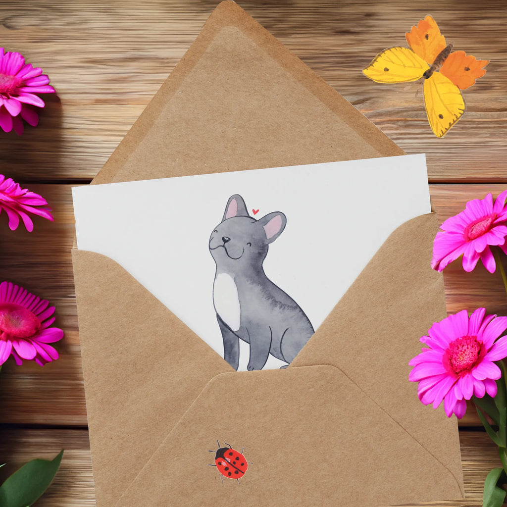 Deluxe Card Ein Leben ohne französische Bulldogge ist wie ein Tag ohne Sonne. Geburtstagskarte, Klappkarte, Hochwertige Grußkarte, Karte, Glückwunschkarte, Hochzeitskarte, Einladungskarte, Hochwertige Klappkarte, Grußkarte, Hund, Hunderasse, Rassehund, Hundebesitzer, Geschenk, Tierfreund, Schenken, Welpe
