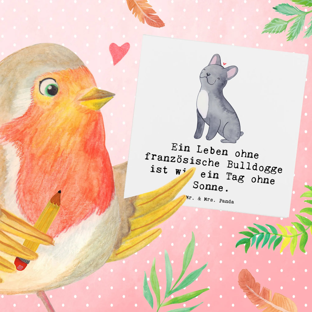 Deluxe Card Ein Leben ohne französische Bulldogge ist wie ein Tag ohne Sonne. Geburtstagskarte, Klappkarte, Hochwertige Grußkarte, Karte, Glückwunschkarte, Hochzeitskarte, Einladungskarte, Hochwertige Klappkarte, Grußkarte, Hund, Hunderasse, Rassehund, Hundebesitzer, Geschenk, Tierfreund, Schenken, Welpe