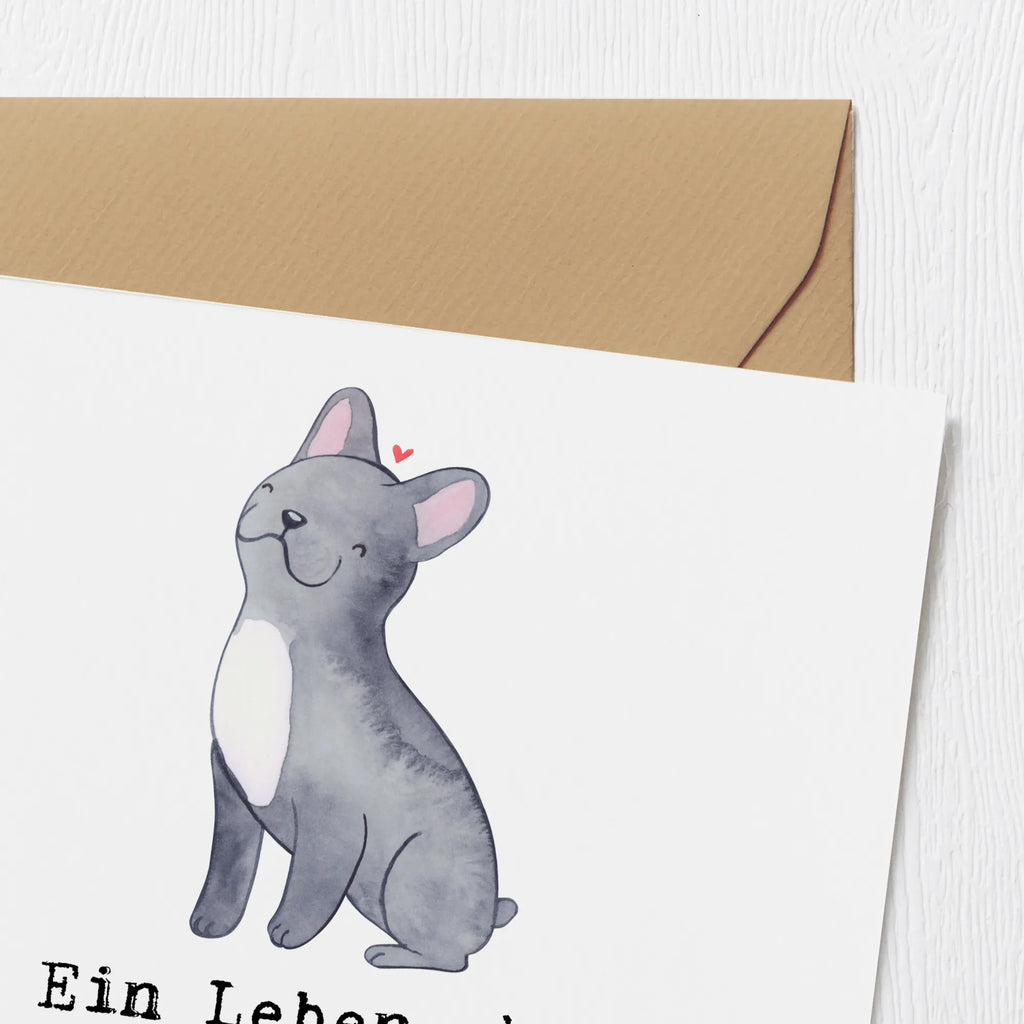 Deluxe Card Ein Leben ohne französische Bulldogge ist wie ein Tag ohne Sonne. Geburtstagskarte, Klappkarte, Hochwertige Grußkarte, Karte, Glückwunschkarte, Hochzeitskarte, Einladungskarte, Hochwertige Klappkarte, Grußkarte, Hund, Hunderasse, Rassehund, Hundebesitzer, Geschenk, Tierfreund, Schenken, Welpe