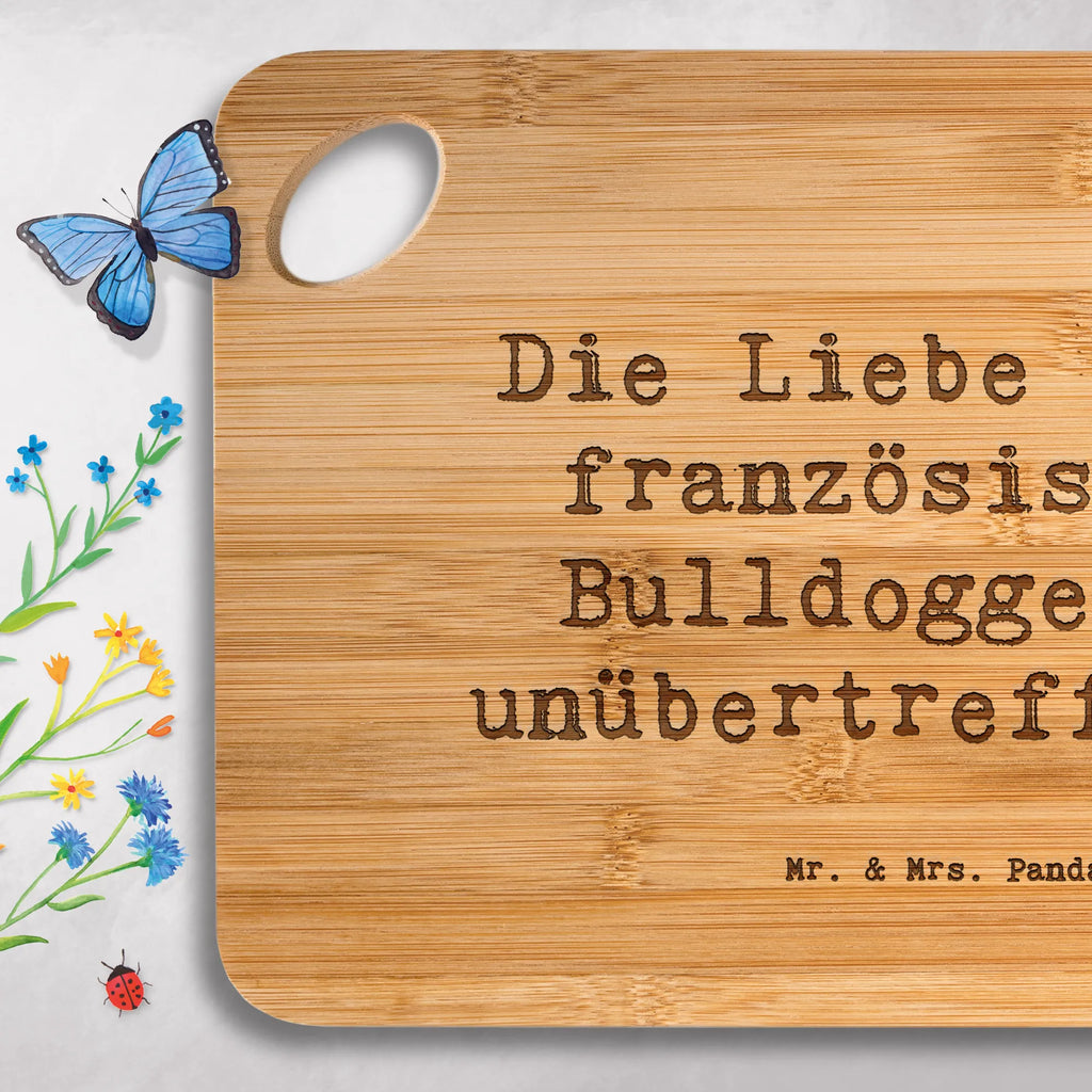 Bamboo chopping board Saying Die Liebe einer französischen Bulldogge ist unübertrefflich. slices, nature, board, breakfast board, wood, cutting block, solid, kitchen, robust, dulcimer, kitchen board, breakfast, carving board, cutting board, bamboo, engraving, Dog, dog breed, purebred dog, dog owner, gift, animal lover, giving, puppy