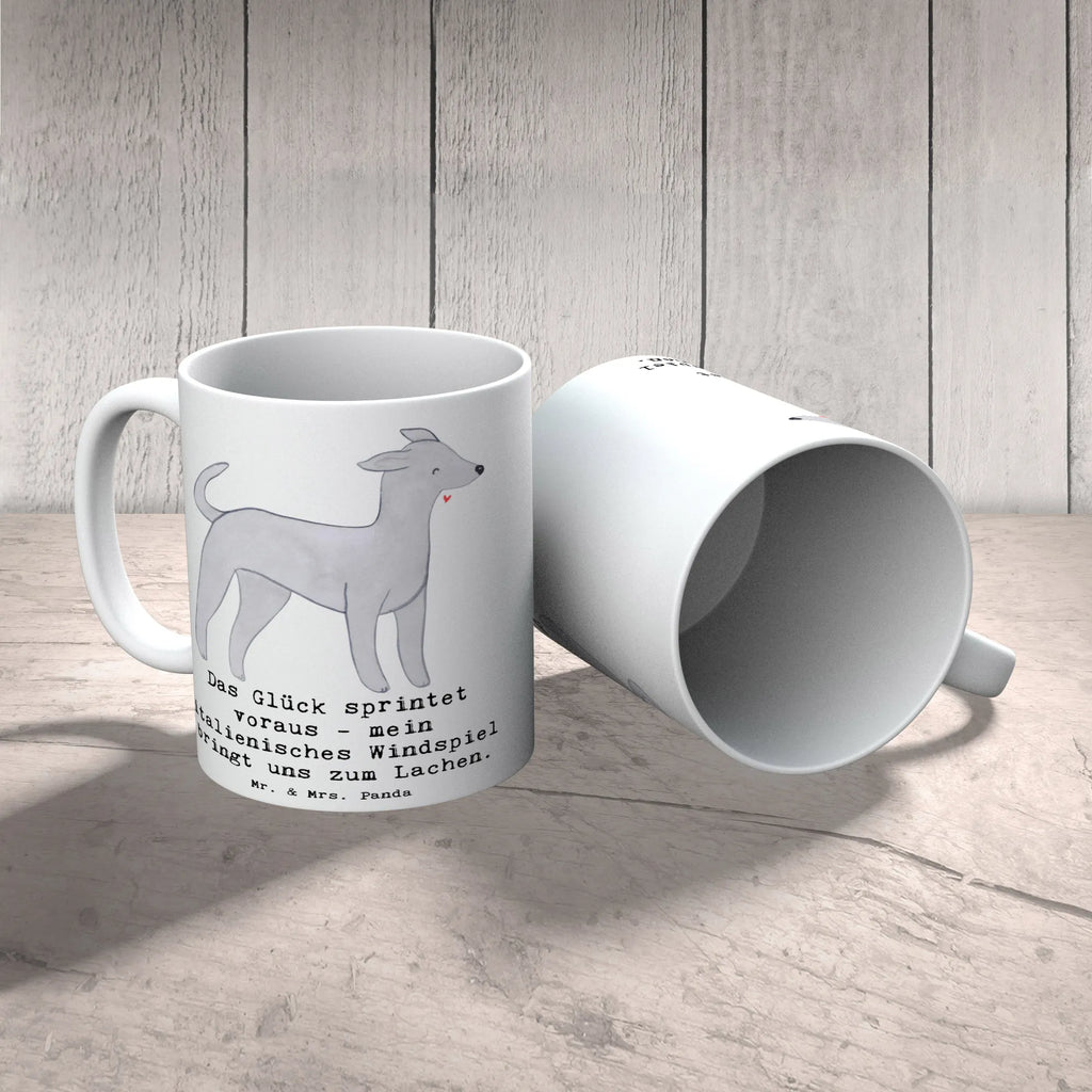 Mug Das Glück sprintet voraus - mein italienisches Windspiel bringt uns zum Lachen. Teetasse, Kaffeetasse, Geschenktasse, Tasse mit Zitaten, Tasse, Keramiktasse, Bürotasse, Porzellantasse, Tasse mit Motiven, Hund, Hunderasse, Rassehund, Hundebesitzer, Geschenk, Tierfreund, Schenken, Welpe