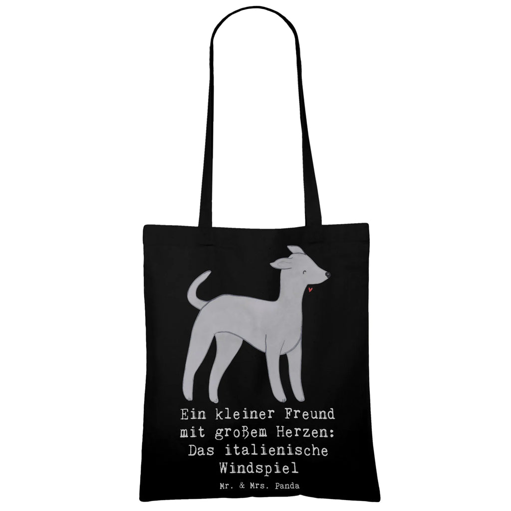 Tote bag Ein kleiner Freund mit großem Herzen: Das italienische Windspiel Stoffbeutel, Einkaufstüte, Laptoptasche, Badetasche, Stofftasche, Shopper, Beuteltasche, Strandtasche, Einkaufstasche, Schultertasche, Jutebeutel, Beutel, Tasche, Tragetasche, Jutetasche, Umhängetasche, Hund, Hunderasse, Rassehund, Hundebesitzer, Geschenk, Tierfreund, Schenken, Welpe