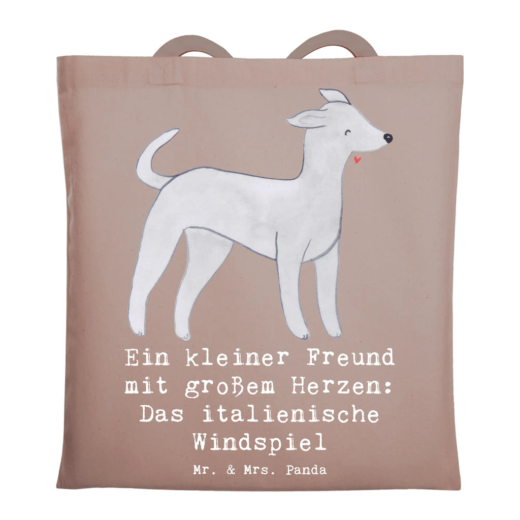 Tote bag Ein kleiner Freund mit großem Herzen: Das italienische Windspiel Stoffbeutel, Einkaufstüte, Laptoptasche, Badetasche, Stofftasche, Shopper, Beuteltasche, Strandtasche, Einkaufstasche, Schultertasche, Jutebeutel, Beutel, Tasche, Tragetasche, Jutetasche, Umhängetasche, Hund, Hunderasse, Rassehund, Hundebesitzer, Geschenk, Tierfreund, Schenken, Welpe