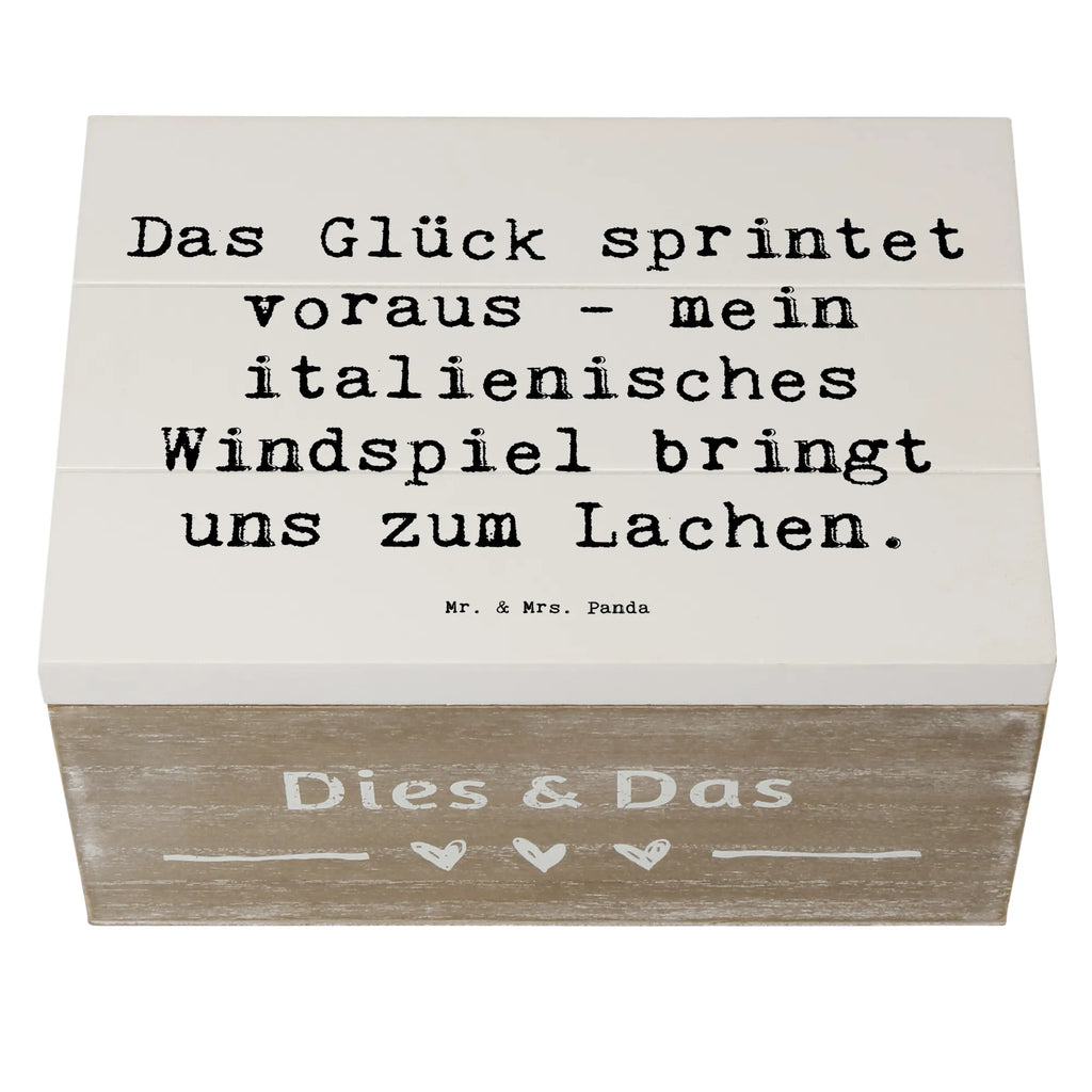 Holzkiste Spruch Italienisches Windspiel Glück Aufbewahrungsbox, Kiste, Geschenkdose, Erinnerungskiste, Schatulle, Geschenkbox, XXL, Erinnerungsbox, Dekokiste, Holzkiste, Schatzkiste, Truhe, Hund, Hunderasse, Rassehund, Hundebesitzer, Geschenk, Tierfreund, Schenken, Welpe