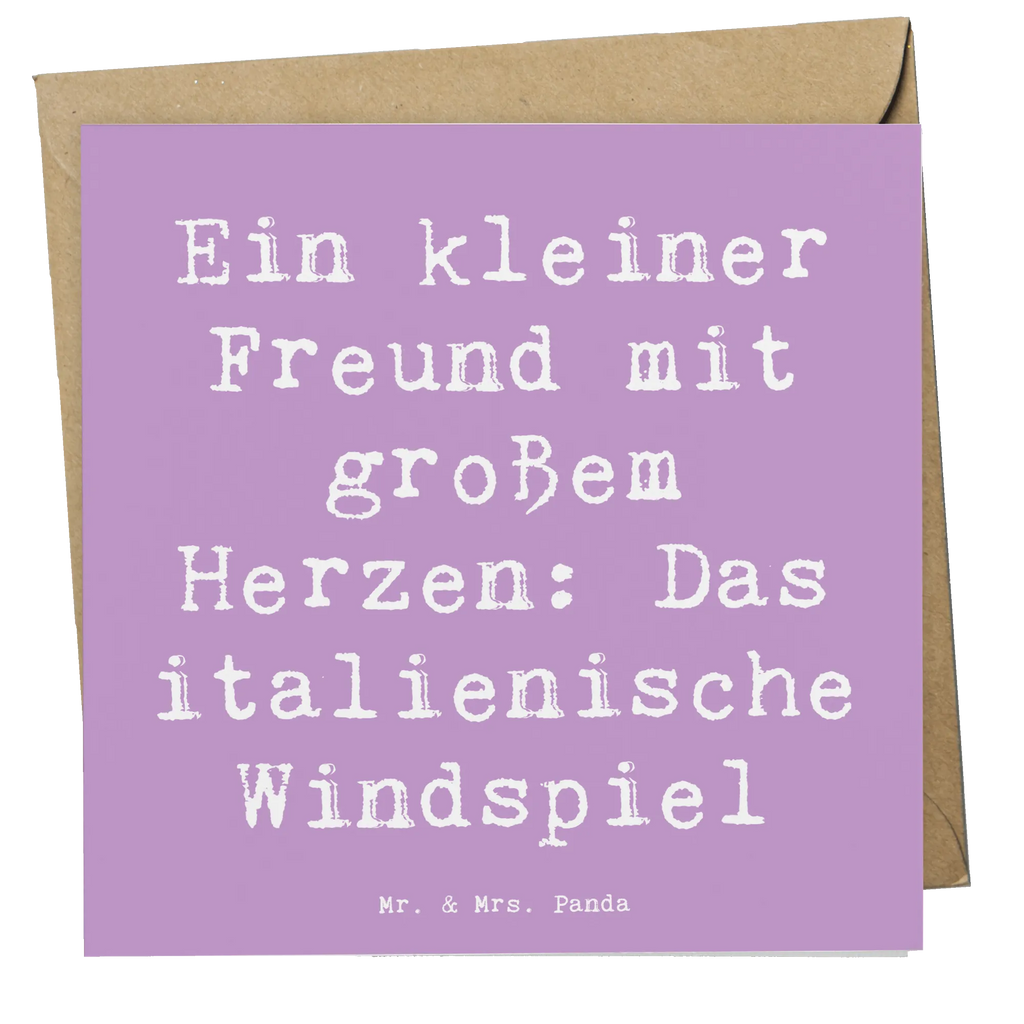Deluxe Card Saying Ein kleiner Freund mit großem Herzen: Das italienische Windspiel Karte, Glückwunschkarte, Grußkarte, Geburtstagskarte, Hochwertige Grußkarte, Einladungskarte, Klappkarte, Hochzeitskarte, Hochwertige Klappkarte, Hund, Hunderasse, Rassehund, Hundebesitzer, Geschenk, Tierfreund, Schenken, Welpe