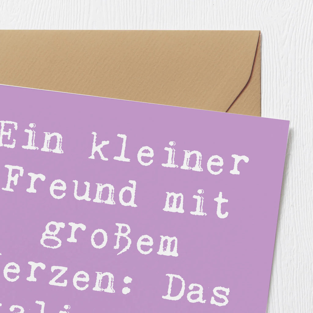 Deluxe Card Saying Ein kleiner Freund mit großem Herzen: Das italienische Windspiel Karte, Glückwunschkarte, Grußkarte, Geburtstagskarte, Hochwertige Grußkarte, Einladungskarte, Klappkarte, Hochzeitskarte, Hochwertige Klappkarte, Hund, Hunderasse, Rassehund, Hundebesitzer, Geschenk, Tierfreund, Schenken, Welpe