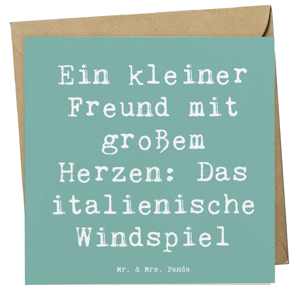 Deluxe Card Saying Ein kleiner Freund mit großem Herzen: Das italienische Windspiel Karte, Glückwunschkarte, Grußkarte, Geburtstagskarte, Hochwertige Grußkarte, Einladungskarte, Klappkarte, Hochzeitskarte, Hochwertige Klappkarte, Hund, Hunderasse, Rassehund, Hundebesitzer, Geschenk, Tierfreund, Schenken, Welpe