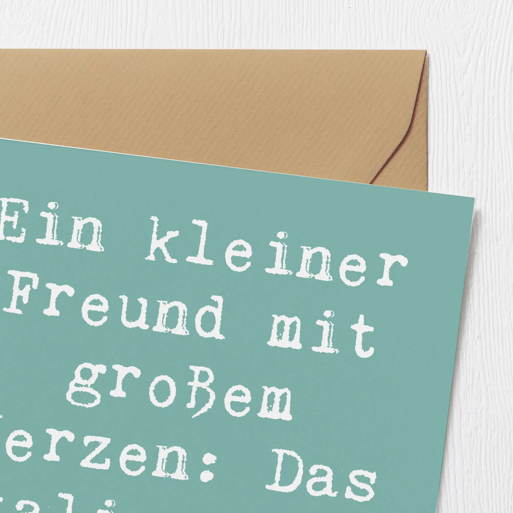 Deluxe Card Saying Ein kleiner Freund mit großem Herzen: Das italienische Windspiel Karte, Glückwunschkarte, Grußkarte, Geburtstagskarte, Hochwertige Grußkarte, Einladungskarte, Klappkarte, Hochzeitskarte, Hochwertige Klappkarte, Hund, Hunderasse, Rassehund, Hundebesitzer, Geschenk, Tierfreund, Schenken, Welpe