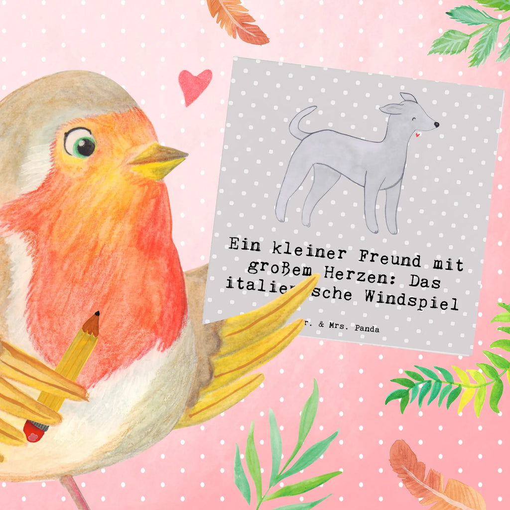 Deluxe Karte Italienisches Windspiel Karte, Klappkarte, Geburtstagskarte, Glückwunschkarte, Hochzeitskarte, Einladungskarte, Hochwertige Klappkarte, Hochwertige Grußkarte, Grußkarte, Hund, Hunderasse, Rassehund, Hundebesitzer, Geschenk, Tierfreund, Schenken, Welpe