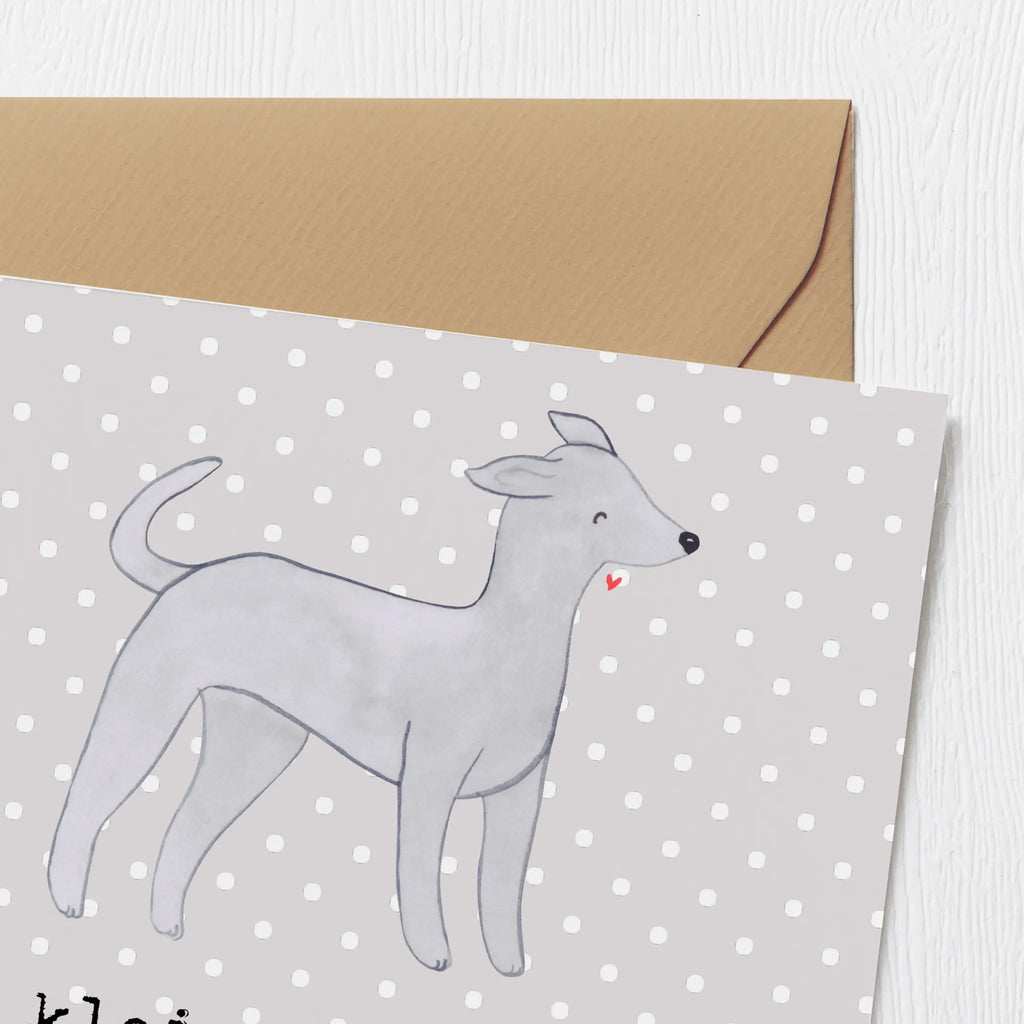 Deluxe Karte Italienisches Windspiel Karte, Klappkarte, Geburtstagskarte, Glückwunschkarte, Hochzeitskarte, Einladungskarte, Hochwertige Klappkarte, Hochwertige Grußkarte, Grußkarte, Hund, Hunderasse, Rassehund, Hundebesitzer, Geschenk, Tierfreund, Schenken, Welpe