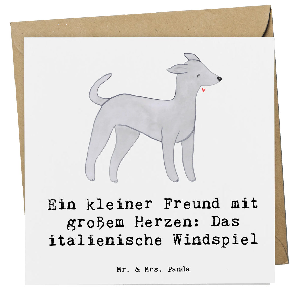 Deluxe Karte Italienisches Windspiel Grußkarte, doppelkarte, anlasskarte, faltkarte, Glückwunschkarte, Klappkarte, Geschenk, Schenken, Hund, Hunderasse, Rassehund, Hundebesitzer, Tierfreund, Welpe