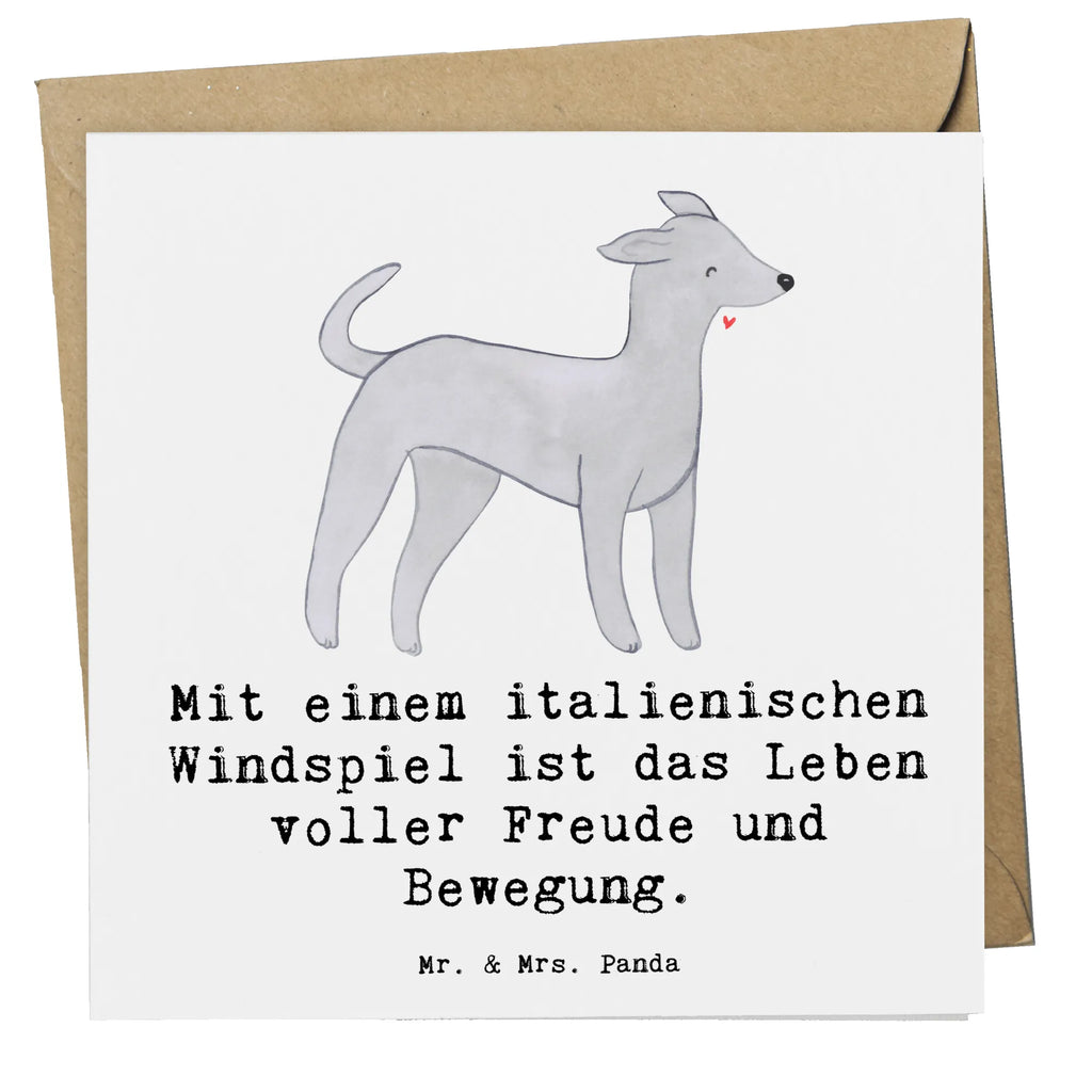 Deluxe Card Mit einem italienischen Windspiel ist das Leben voller Freude und Bewegung. Karte, Einladungskarte, Grußkarte, Hochwertige Klappkarte, Hochzeitskarte, Hochwertige Grußkarte, Glückwunschkarte, Klappkarte, Geburtstagskarte, Hund, Hunderasse, Rassehund, Hundebesitzer, Geschenk, Tierfreund, Schenken, Welpe