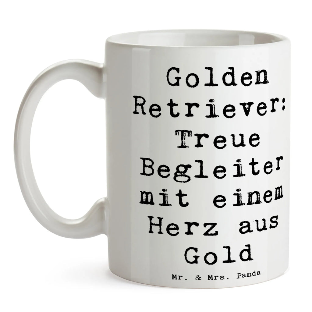 Mug Saying Golden Retriever: Treue Begleiter mit einem Herz aus Gold Keramiktasse, Porzellantasse, Teetasse, Geschenktasse, Kaffeetasse, Tasse mit Zitaten, Tasse, Bürotasse, Tasse mit Motiven, Hund, Hunderasse, Rassehund, Hundebesitzer, Geschenk, Tierfreund, Schenken, Welpe