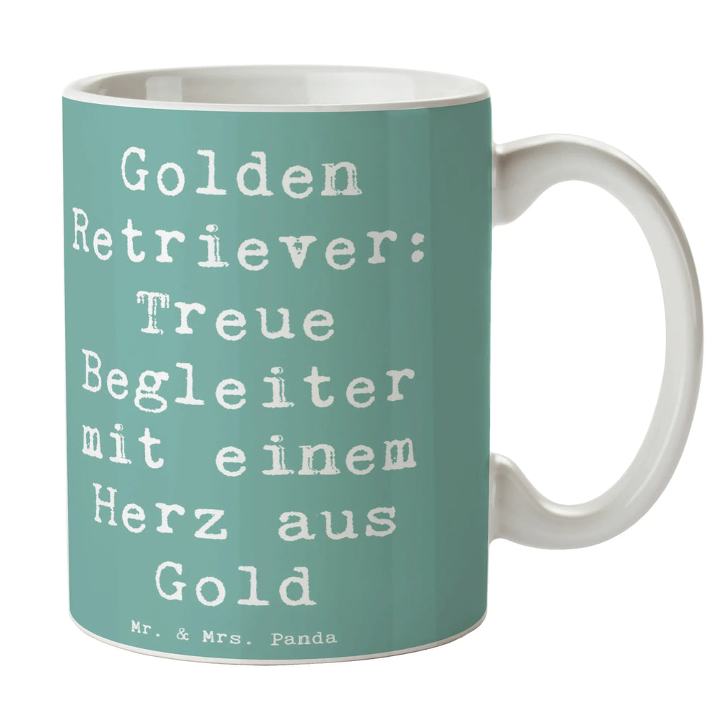 Mug Saying Golden Retriever: Treue Begleiter mit einem Herz aus Gold Keramiktasse, Porzellantasse, Teetasse, Geschenktasse, Kaffeetasse, Tasse mit Zitaten, Tasse, Bürotasse, Tasse mit Motiven, Hund, Hunderasse, Rassehund, Hundebesitzer, Geschenk, Tierfreund, Schenken, Welpe