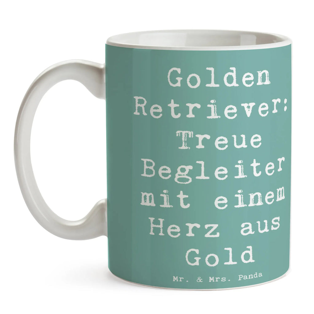 Mug Saying Golden Retriever: Treue Begleiter mit einem Herz aus Gold Keramiktasse, Porzellantasse, Teetasse, Geschenktasse, Kaffeetasse, Tasse mit Zitaten, Tasse, Bürotasse, Tasse mit Motiven, Hund, Hunderasse, Rassehund, Hundebesitzer, Geschenk, Tierfreund, Schenken, Welpe