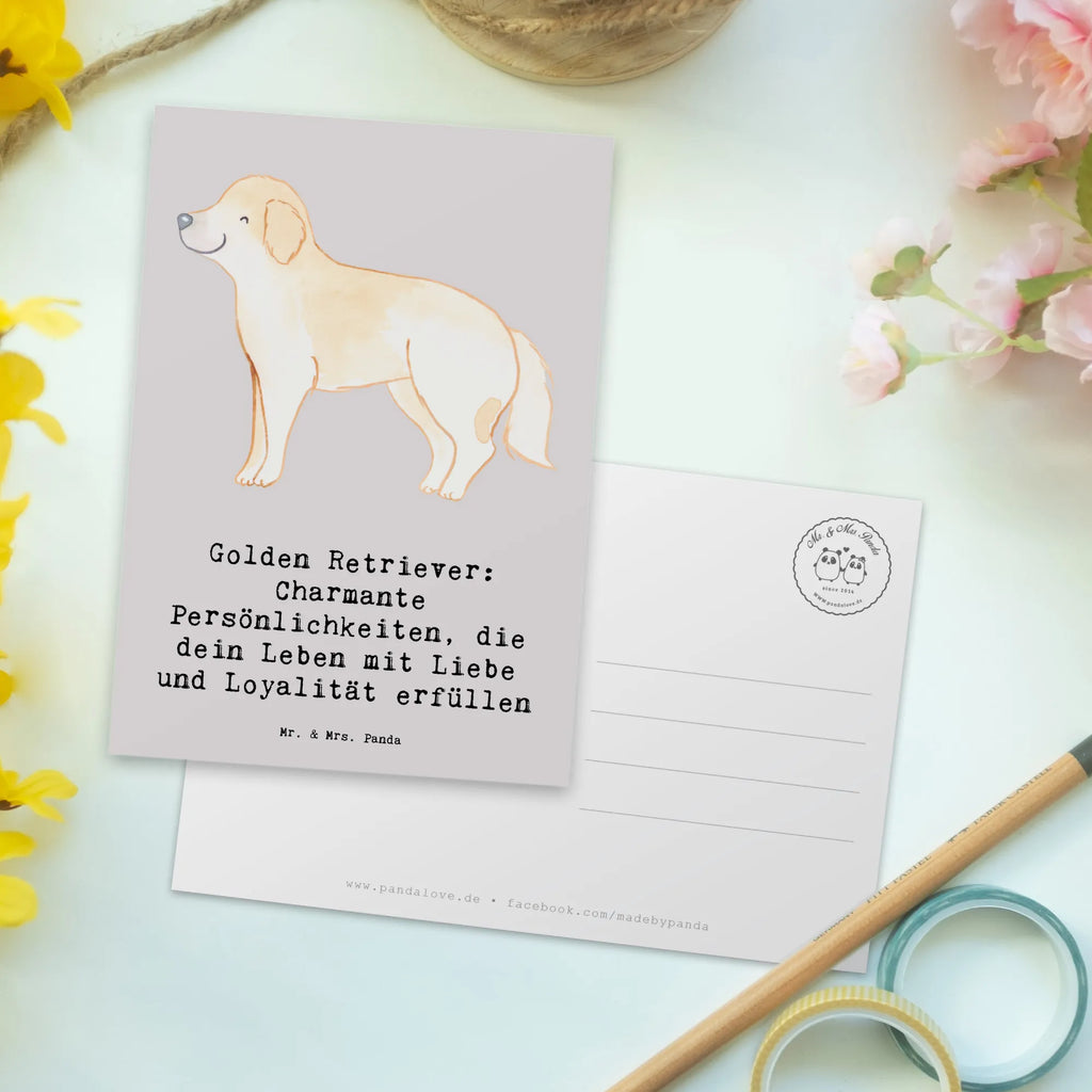 Postkarte Golden Retriever Charme Einladungskarten Geburtstag, Karte, Geburtstagskarte, Grußkarte, Einladungskarte, Geschenkkarte, Ansichtskarten, Dankeskarte, Ansichtskarte, Einladung Geburtstag, Einladung, Postkarte, Hund, Hunderasse, Rassehund, Hundebesitzer, Geschenk, Tierfreund, Schenken, Welpe