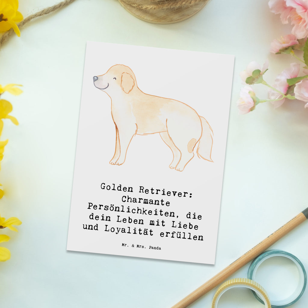 Postkarte Golden Retriever Charme Einladungskarten Geburtstag, Karte, Geburtstagskarte, Grußkarte, Einladungskarte, Geschenkkarte, Ansichtskarten, Dankeskarte, Ansichtskarte, Einladung Geburtstag, Einladung, Postkarte, Hund, Hunderasse, Rassehund, Hundebesitzer, Geschenk, Tierfreund, Schenken, Welpe