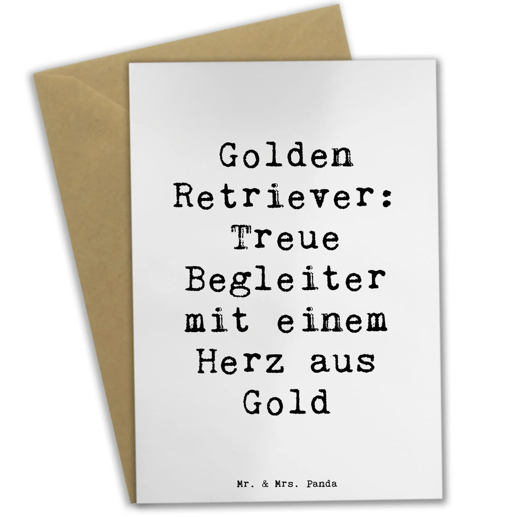 Greetings card Saying Golden Retriever: Treue Begleiter mit einem Herz aus Gold Karte, Grußkarte, Geburtstagskarte, Klappkarte, Ansichtskarten, Hochzeitskarte, Glückwunschkarte, Einladungskarte, Hund, Hunderasse, Rassehund, Hundebesitzer, Geschenk, Tierfreund, Schenken, Welpe