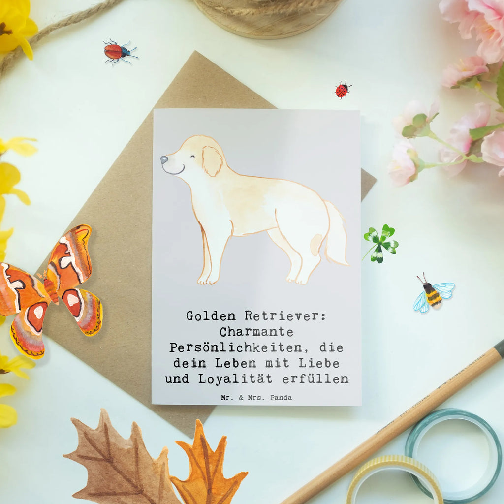 Greetings card Golden Retriever: Charmante Persönlichkeiten, die dein Leben mit Liebe und Loyalität erfüllen Karte, Einladungskarte, Grußkarte, Ansichtskarten, Hochzeitskarte, Geburtstagskarte, Klappkarte, Glückwunschkarte, Hund, Hunderasse, Rassehund, Hundebesitzer, Geschenk, Tierfreund, Schenken, Welpe
