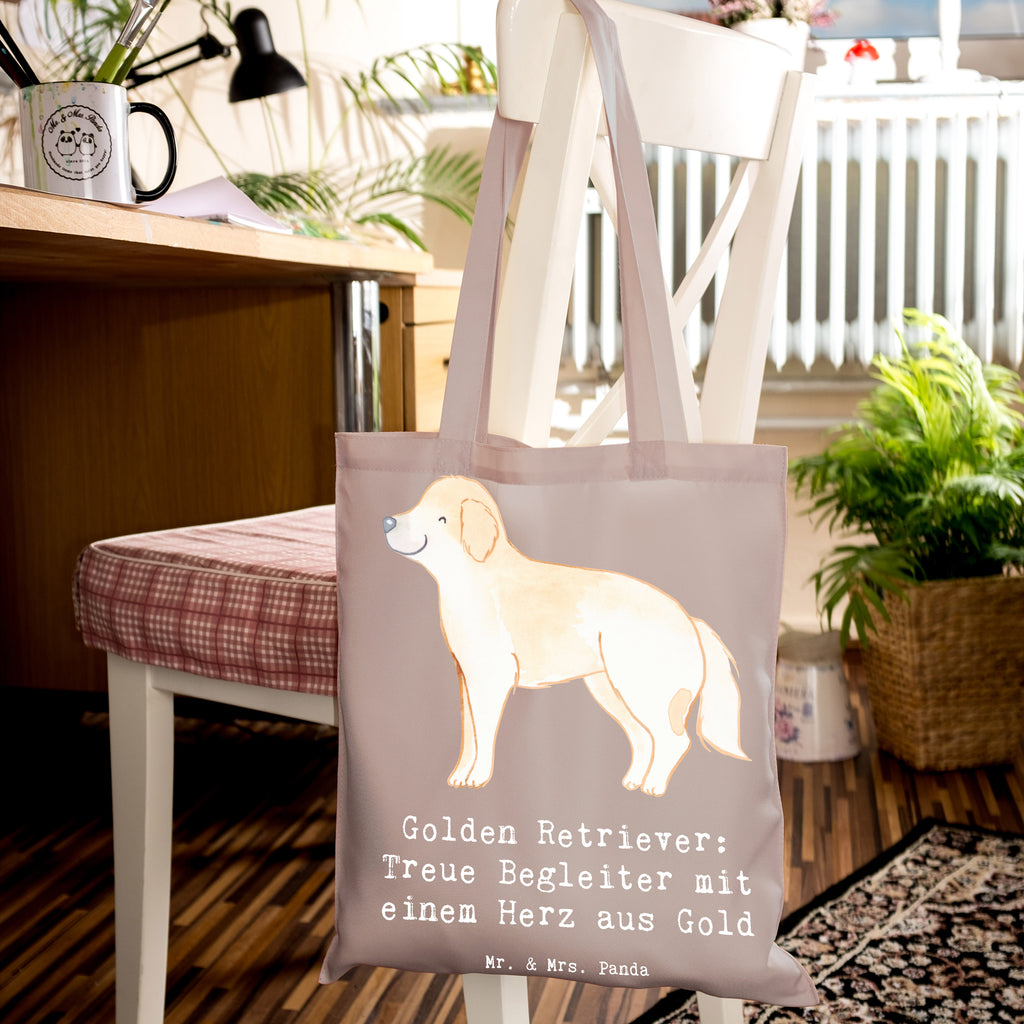 Tote bag Golden Retriever: Treue Begleiter mit einem Herz aus Gold Stofftasche, Einkaufstasche, Strandtasche, Stoffbeutel, Jutetasche, Jutebeutel, Tragetasche, Beuteltasche, Beutel, Tasche, Laptoptasche, Shopper, Umhängetasche, Badetasche, Einkaufstüte, Schultertasche, Hund, Hunderasse, Rassehund, Hundebesitzer, Geschenk, Tierfreund, Schenken, Welpe