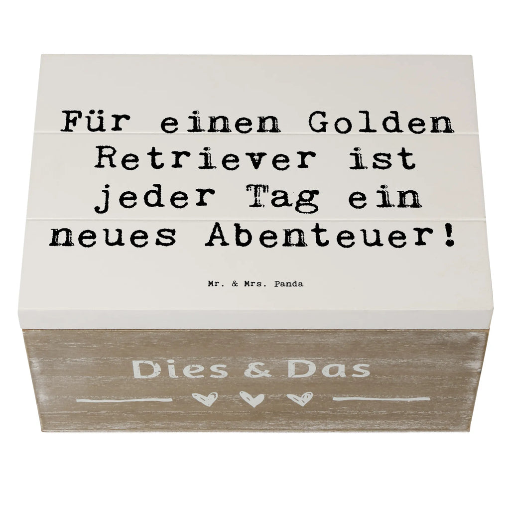 Holzkiste Spruch Golden Retriever Abenteuer Holzkiste, XXL, Erinnerungskiste, Schatzkiste, Aufbewahrungsbox, Schatulle, Dekokiste, Erinnerungsbox, Geschenkbox, Truhe, Geschenkdose, Kiste, Hund, Hunderasse, Rassehund, Hundebesitzer, Geschenk, Tierfreund, Schenken, Welpe