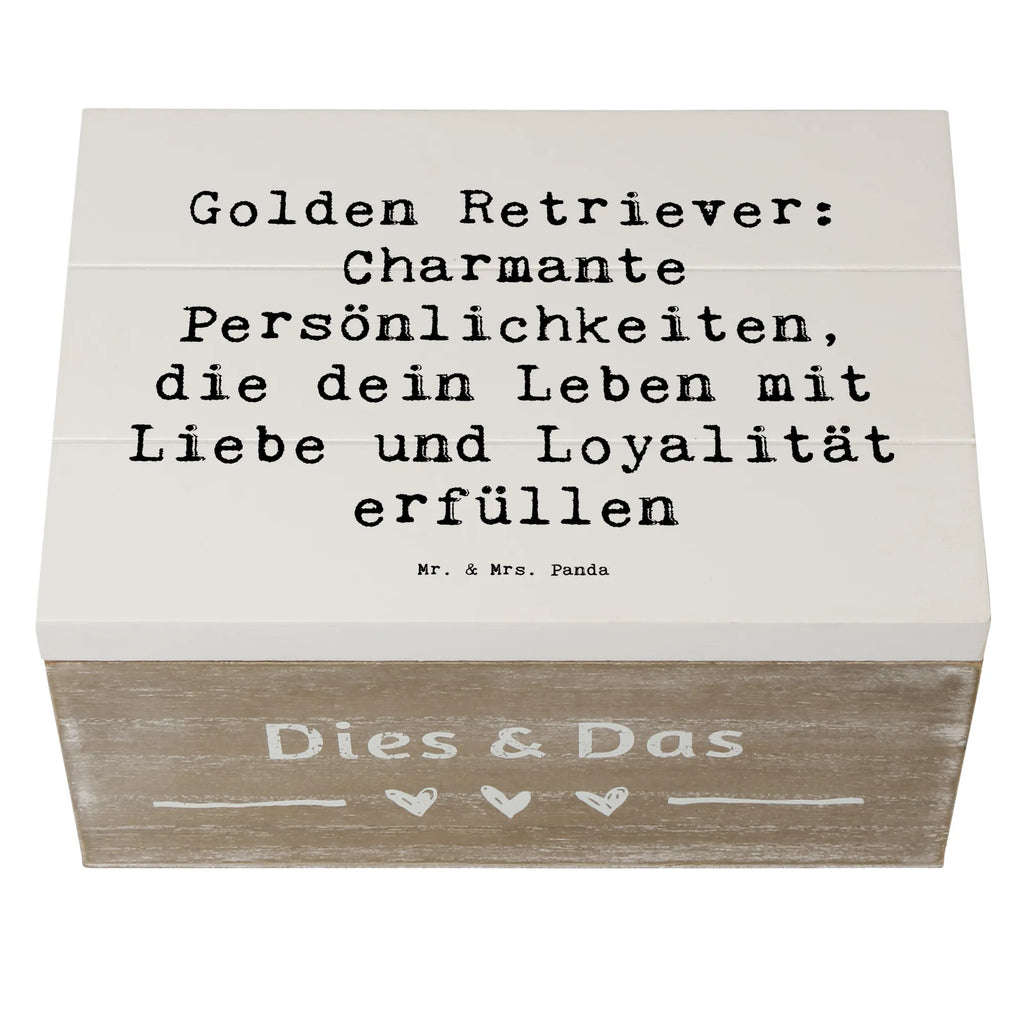 Holzkiste Spruch Golden Retriever Charme Geschenkbox, XXL, Geschenkdose, Dekokiste, Kiste, Erinnerungsbox, Aufbewahrungsbox, Schatzkiste, Truhe, Holzkiste, Schatulle, Erinnerungskiste, Hund, Hunderasse, Rassehund, Hundebesitzer, Geschenk, Tierfreund, Schenken, Welpe