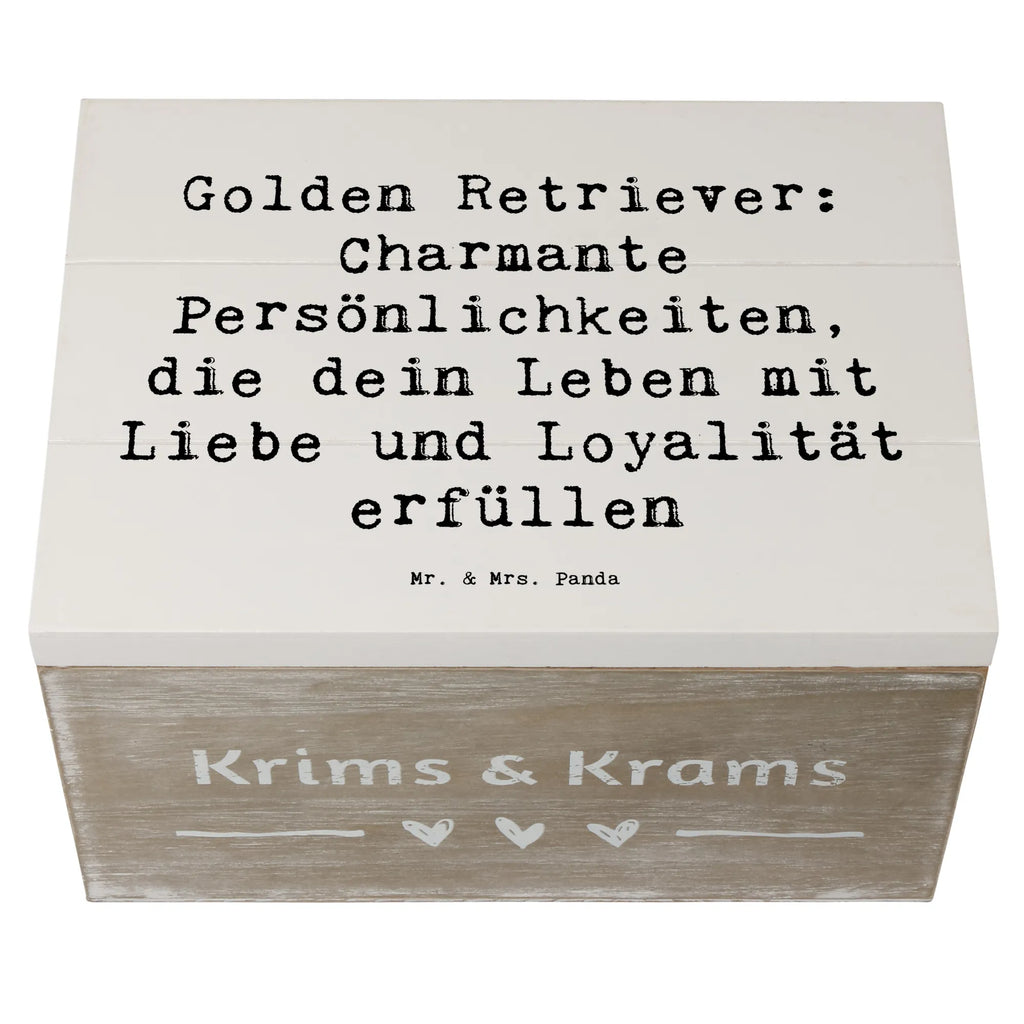 Holzkiste Spruch Golden Retriever Charme Geschenkbox, XXL, Geschenkdose, Dekokiste, Kiste, Erinnerungsbox, Aufbewahrungsbox, Schatzkiste, Truhe, Holzkiste, Schatulle, Erinnerungskiste, Hund, Hunderasse, Rassehund, Hundebesitzer, Geschenk, Tierfreund, Schenken, Welpe