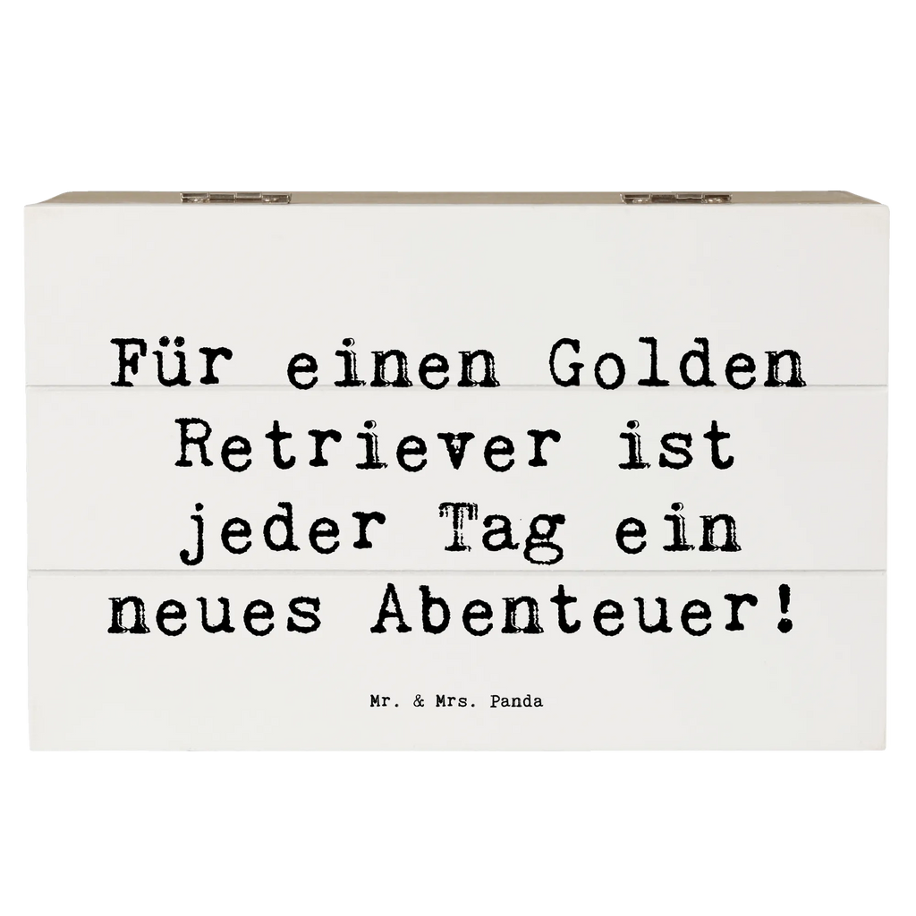 Holzkiste Spruch Golden Retriever Abenteuer Holzkiste, XXL, Erinnerungskiste, Schatzkiste, Aufbewahrungsbox, Schatulle, Dekokiste, Erinnerungsbox, Geschenkbox, Truhe, Geschenkdose, Kiste, Hund, Hunderasse, Rassehund, Hundebesitzer, Geschenk, Tierfreund, Schenken, Welpe