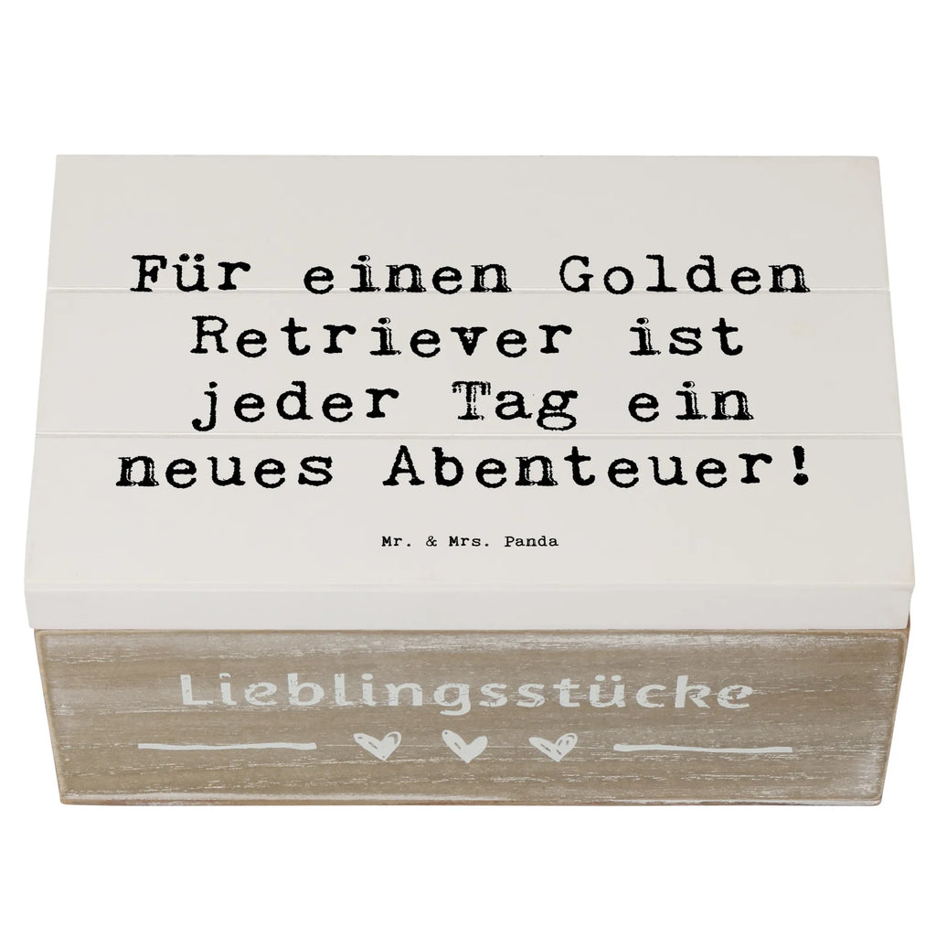 Holzkiste Spruch Golden Retriever Abenteuer Holzkiste, XXL, Erinnerungskiste, Schatzkiste, Aufbewahrungsbox, Schatulle, Dekokiste, Erinnerungsbox, Geschenkbox, Truhe, Geschenkdose, Kiste, Hund, Hunderasse, Rassehund, Hundebesitzer, Geschenk, Tierfreund, Schenken, Welpe