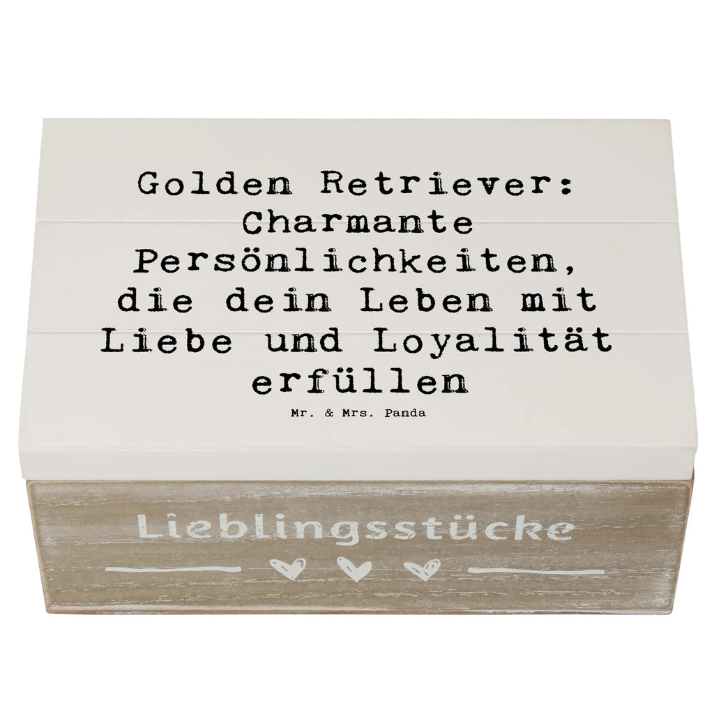 Holzkiste Spruch Golden Retriever Charme Geschenkbox, XXL, Geschenkdose, Dekokiste, Kiste, Erinnerungsbox, Aufbewahrungsbox, Schatzkiste, Truhe, Holzkiste, Schatulle, Erinnerungskiste, Hund, Hunderasse, Rassehund, Hundebesitzer, Geschenk, Tierfreund, Schenken, Welpe