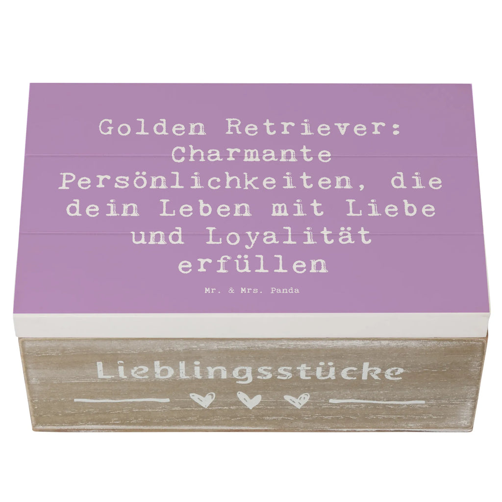 Holzkiste Spruch Golden Retriever Charme Geschenkbox, XXL, Geschenkdose, Dekokiste, Kiste, Erinnerungsbox, Aufbewahrungsbox, Schatzkiste, Truhe, Holzkiste, Schatulle, Erinnerungskiste, Hund, Hunderasse, Rassehund, Hundebesitzer, Geschenk, Tierfreund, Schenken, Welpe