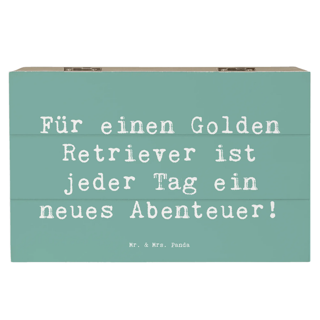 Holzkiste Spruch Golden Retriever Abenteuer Holzkiste, XXL, Erinnerungskiste, Schatzkiste, Aufbewahrungsbox, Schatulle, Dekokiste, Erinnerungsbox, Geschenkbox, Truhe, Geschenkdose, Kiste, Hund, Hunderasse, Rassehund, Hundebesitzer, Geschenk, Tierfreund, Schenken, Welpe