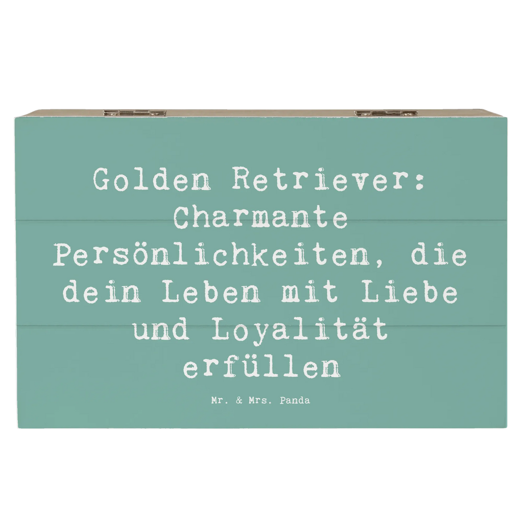 Holzkiste Spruch Golden Retriever Charme Geschenkbox, XXL, Geschenkdose, Dekokiste, Kiste, Erinnerungsbox, Aufbewahrungsbox, Schatzkiste, Truhe, Holzkiste, Schatulle, Erinnerungskiste, Hund, Hunderasse, Rassehund, Hundebesitzer, Geschenk, Tierfreund, Schenken, Welpe