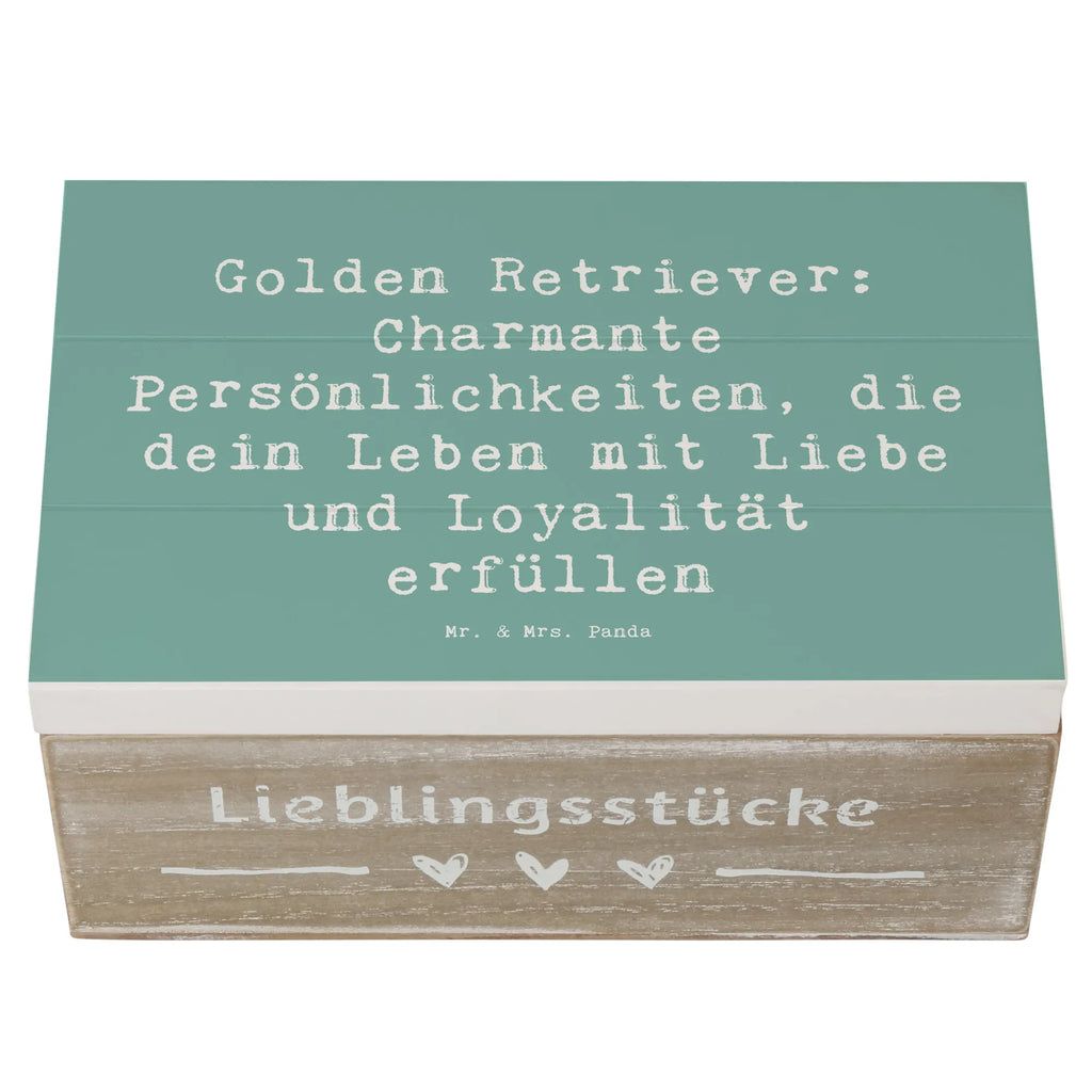 Holzkiste Spruch Golden Retriever Charme Geschenkbox, XXL, Geschenkdose, Dekokiste, Kiste, Erinnerungsbox, Aufbewahrungsbox, Schatzkiste, Truhe, Holzkiste, Schatulle, Erinnerungskiste, Hund, Hunderasse, Rassehund, Hundebesitzer, Geschenk, Tierfreund, Schenken, Welpe
