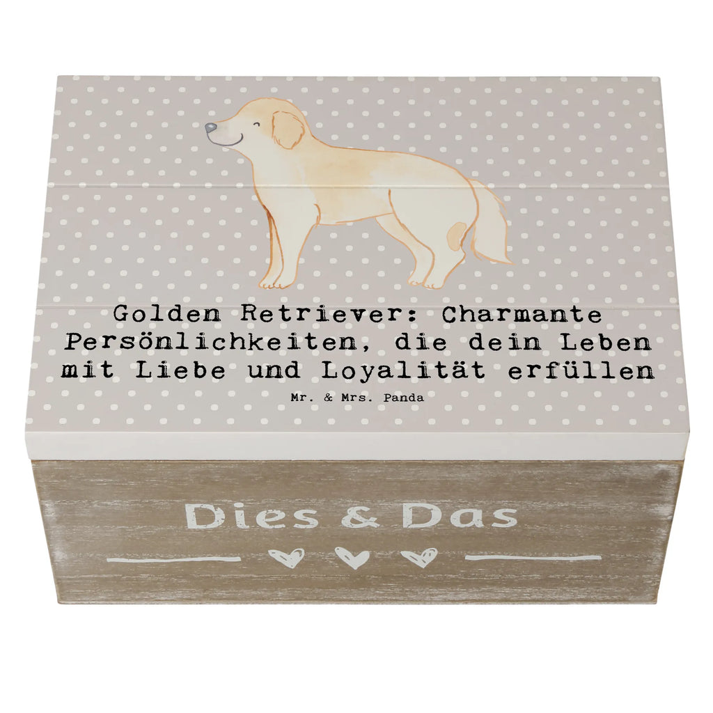 Holzkiste Golden Retriever Charme Schatulle, Erinnerungskiste, Erinnerungsbox, Dekokiste, Kiste, Aufbewahrungsbox, Geschenkbox, Schatzkiste, XXL, Geschenkdose, Truhe, Holzkiste, Hund, Hunderasse, Rassehund, Hundebesitzer, Geschenk, Tierfreund, Schenken, Welpe