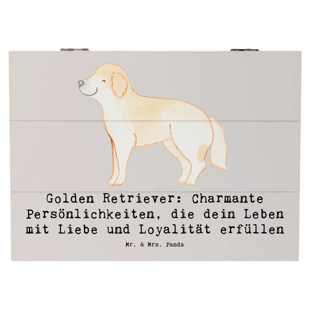 Holzkiste Golden Retriever Charme Schatulle, Erinnerungskiste, Erinnerungsbox, Dekokiste, Kiste, Aufbewahrungsbox, Geschenkbox, Schatzkiste, XXL, Geschenkdose, Truhe, Holzkiste, Hund, Hunderasse, Rassehund, Hundebesitzer, Geschenk, Tierfreund, Schenken, Welpe