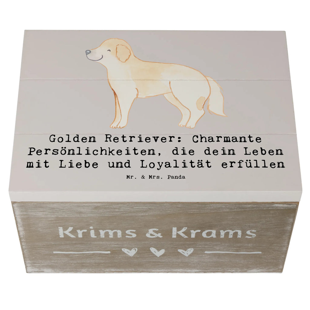 Holzkiste Golden Retriever Charme Schatulle, Erinnerungskiste, Erinnerungsbox, Dekokiste, Kiste, Aufbewahrungsbox, Geschenkbox, Schatzkiste, XXL, Geschenkdose, Truhe, Holzkiste, Hund, Hunderasse, Rassehund, Hundebesitzer, Geschenk, Tierfreund, Schenken, Welpe