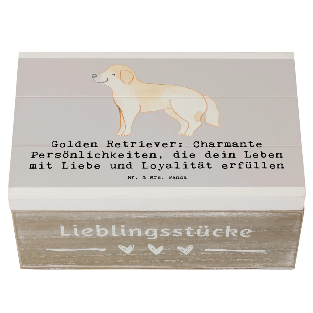 Holzkiste Golden Retriever Charme Schatulle, Erinnerungskiste, Erinnerungsbox, Dekokiste, Kiste, Aufbewahrungsbox, Geschenkbox, Schatzkiste, XXL, Geschenkdose, Truhe, Holzkiste, Hund, Hunderasse, Rassehund, Hundebesitzer, Geschenk, Tierfreund, Schenken, Welpe