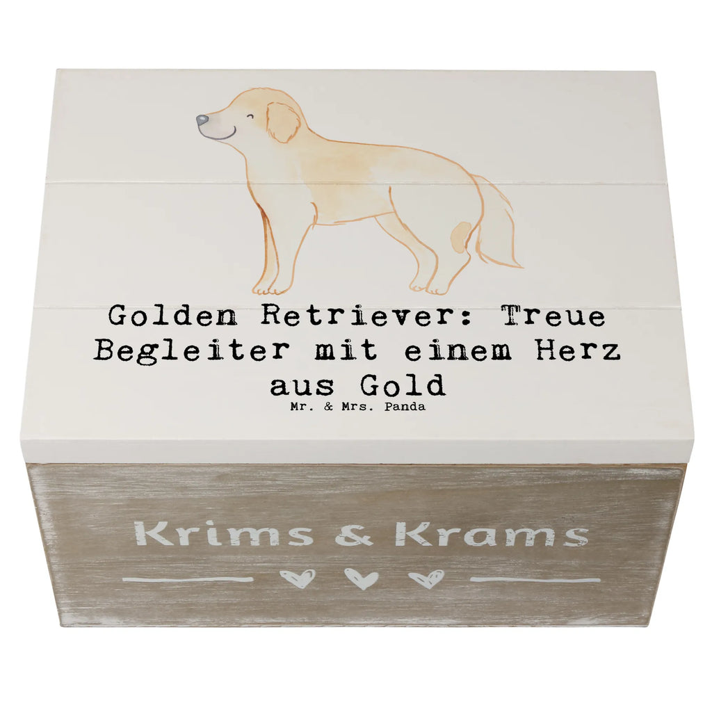 Holzkiste Golden Retriever Freund Dekokiste, Truhe, Erinnerungsbox, Geschenkbox, Geschenkdose, XXL, Erinnerungskiste, Schatzkiste, Holzkiste, Schatulle, Aufbewahrungsbox, Kiste, Hund, Hunderasse, Rassehund, Hundebesitzer, Geschenk, Tierfreund, Schenken, Welpe