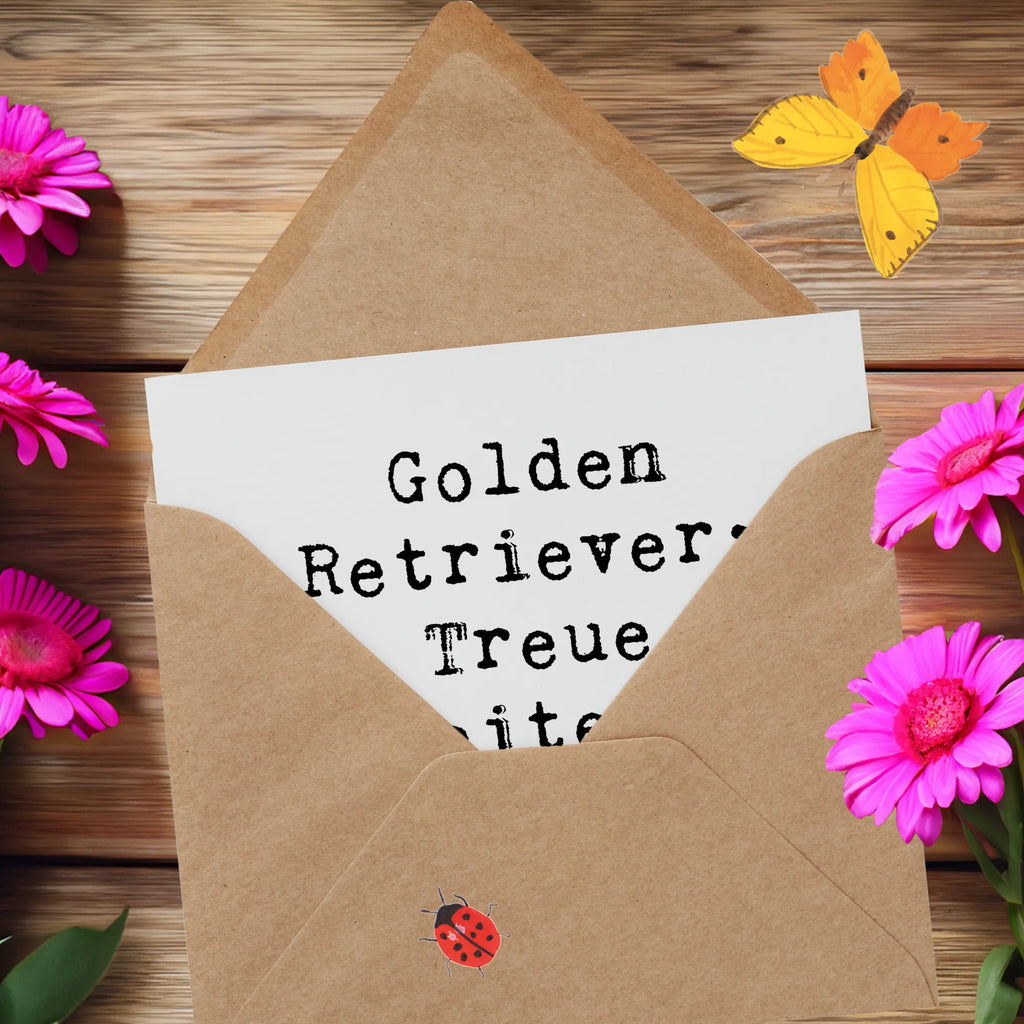 Deluxe Karte Spruch Golden Retriever Freund Hochwertige Klappkarte, Karte, Einladungskarte, Hochzeitskarte, Grußkarte, Glückwunschkarte, Geburtstagskarte, Klappkarte, Hochwertige Grußkarte, Hund, Hunderasse, Rassehund, Hundebesitzer, Geschenk, Tierfreund, Schenken, Welpe